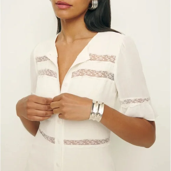 NWT Reformation Woodson in White - Picture 2 of 5